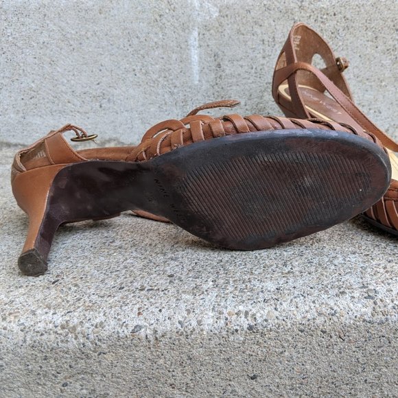 Nine West Leather Woven Slingback Mary Jane, Sz6.5 - Picture 2 of 3